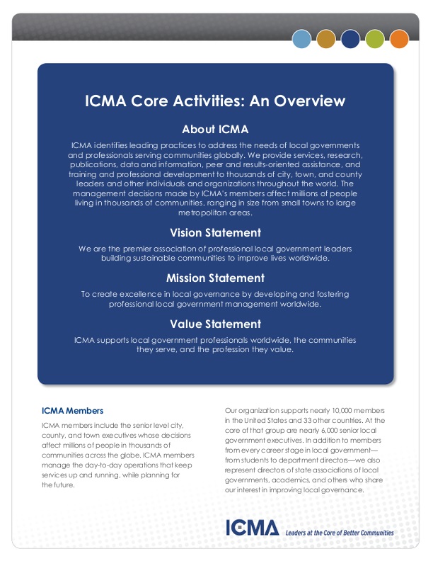 ICMA Overview | icma.org